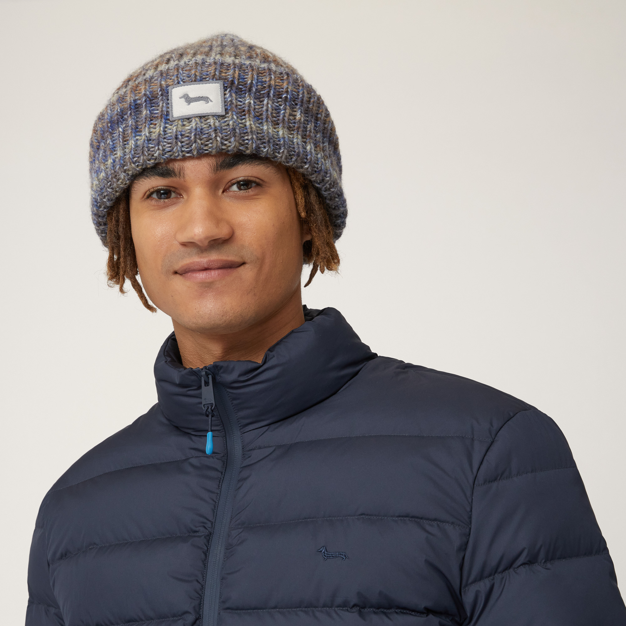 Virgin Wool Blend Beanie, Blu, large image number 2