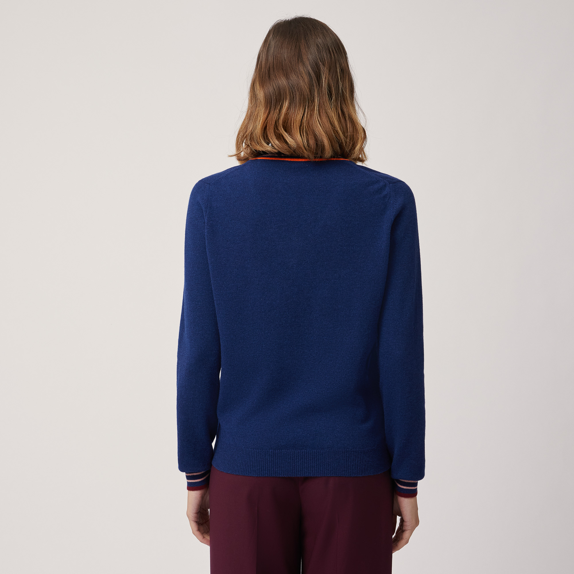 Pullover with Striped Details, Blue, large image number 1