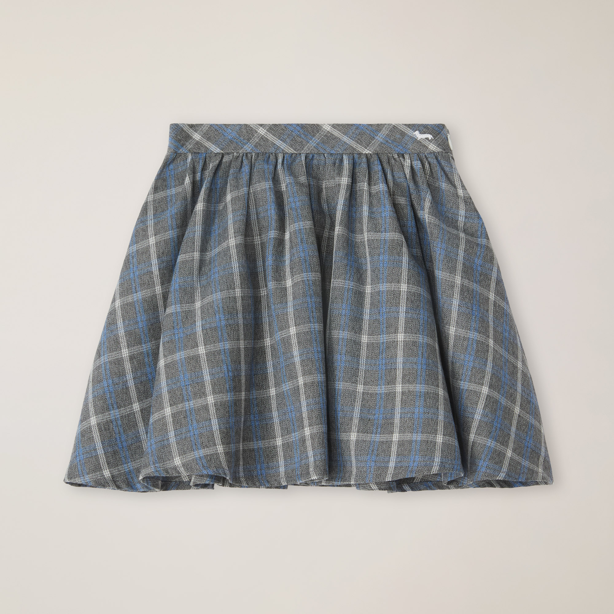 Wide Skirt In Soft Fabric With A Flared Cut, Grey, large image number 0