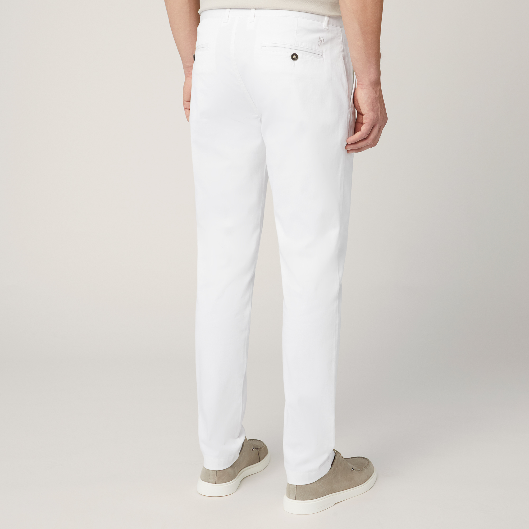 Pantaloni Chino In Twill, Bianco, large image number 1