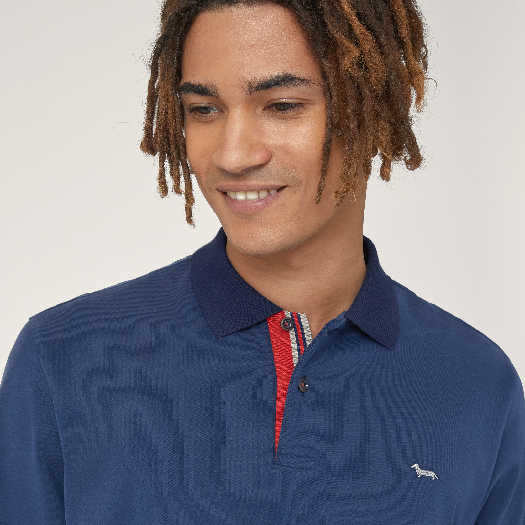 Polo with Printed Detail, Blu, large image number 2