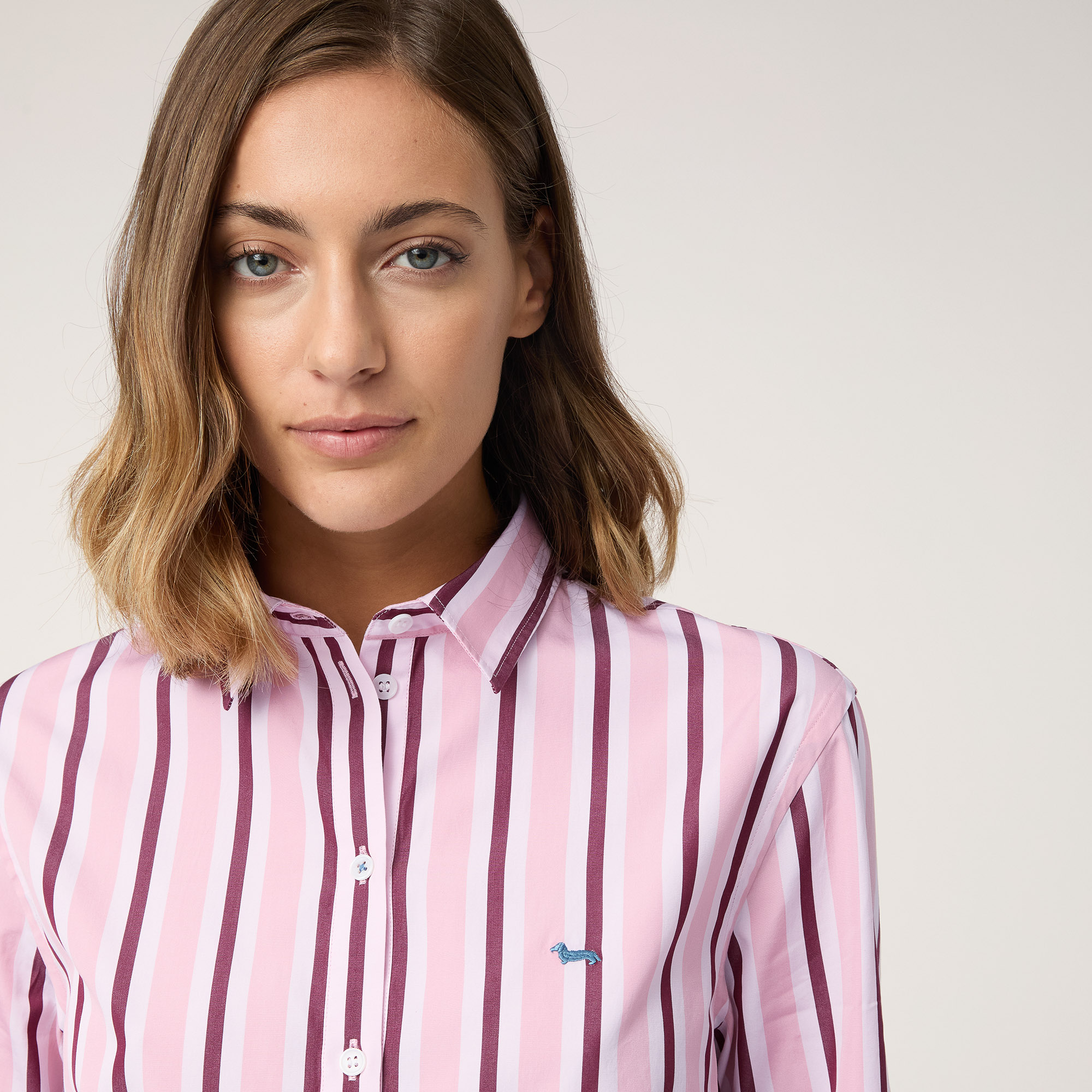 Striped Loose-Fit Shirt, Pink, large image number 2