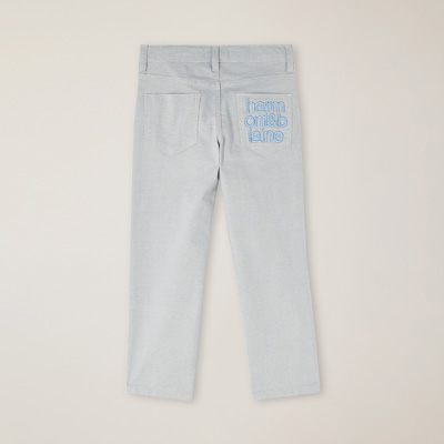 5-pocket pants with Oxford weave, Light Blue, large image number 1