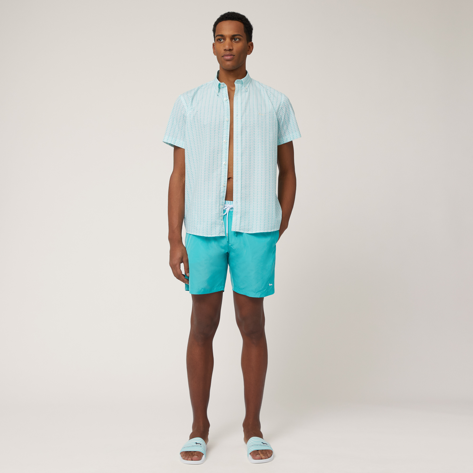 Sorbet Swim Trunks, Turquoise, large image number 3