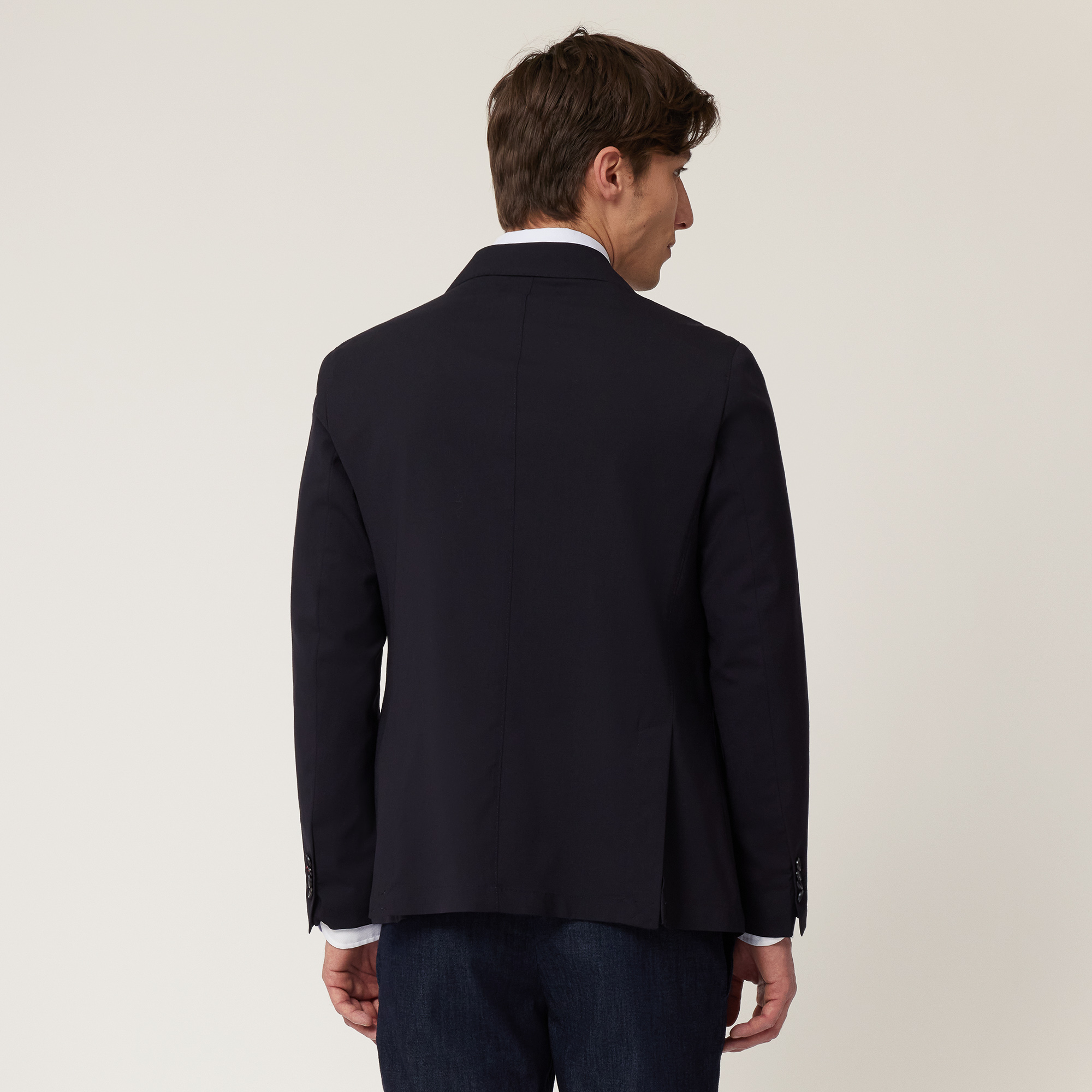 Jacket with Dachshund, Navy Blue, large image number 1