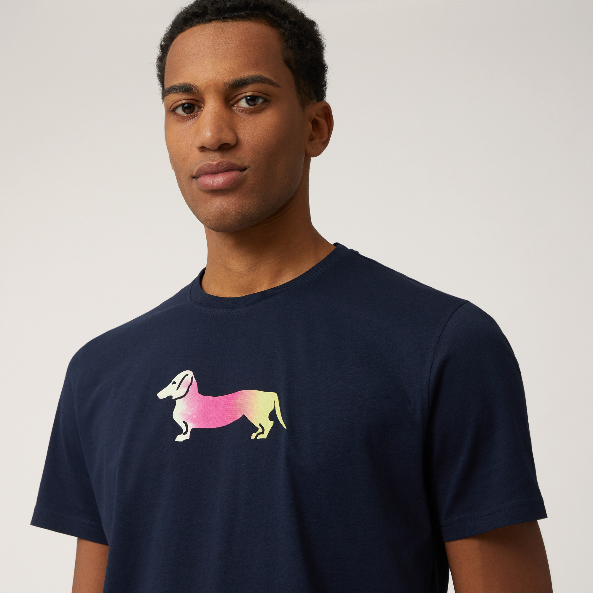 T-Shirt with Maxi Dachshund, Navy Blue, large image number 2