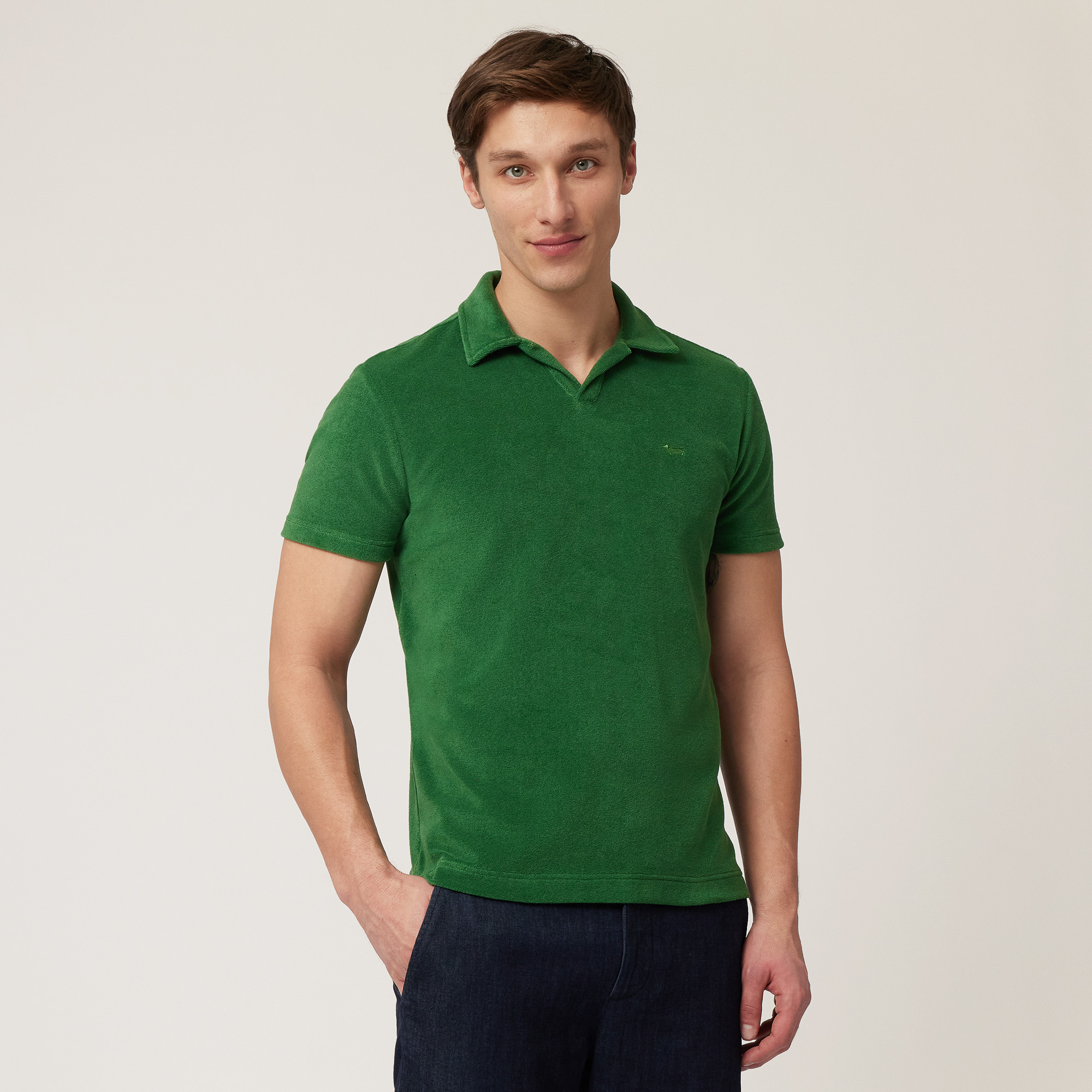 Terry Cotton Polo, Meadow Green, large image number 0