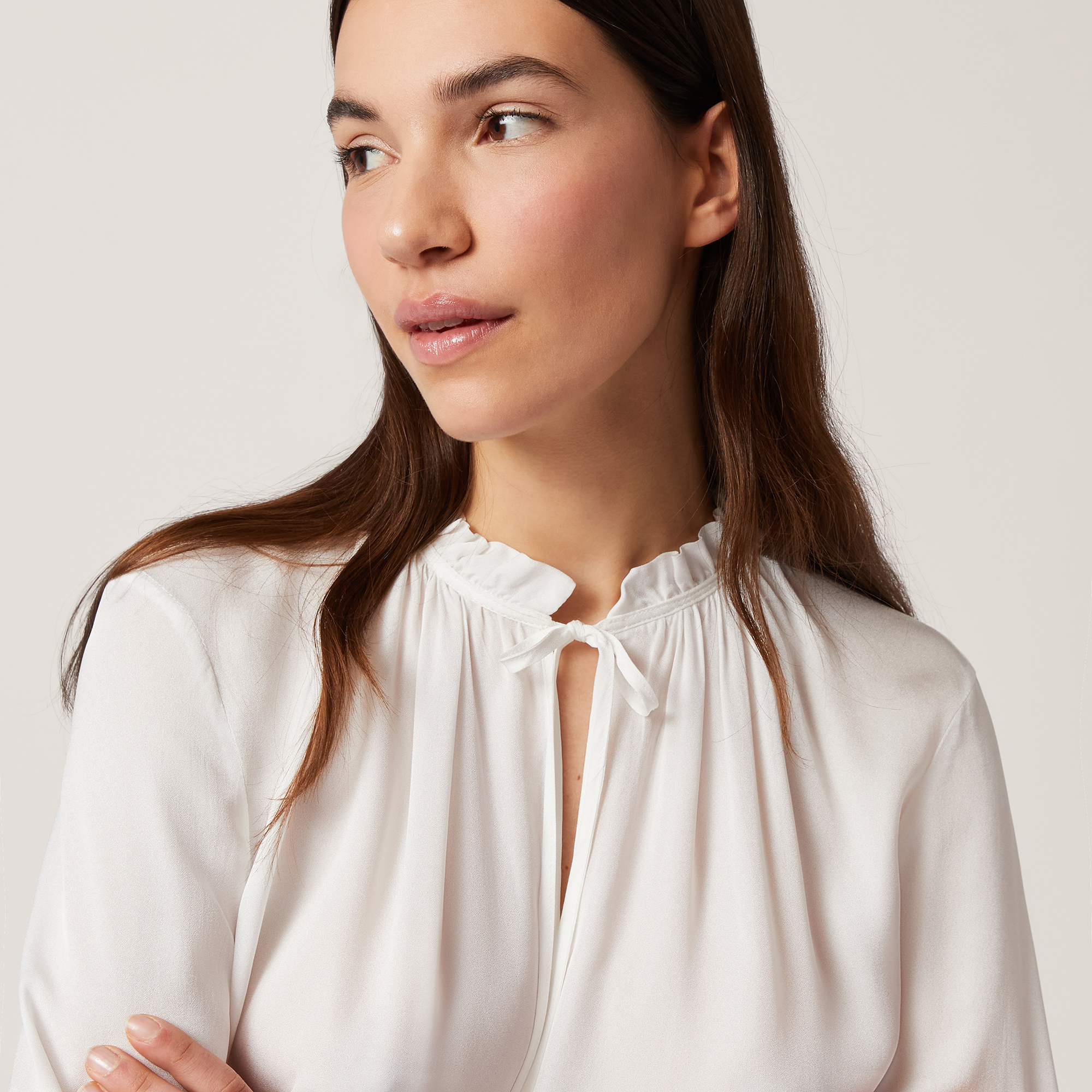 Georgette Blouse, Creamy White, large image number 2